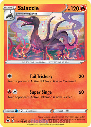 0028 Salazzle Uncommon Crown Zenith