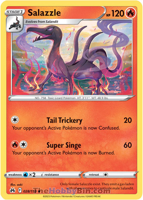 Salazzle Crown Zenith Uncommon #028/159