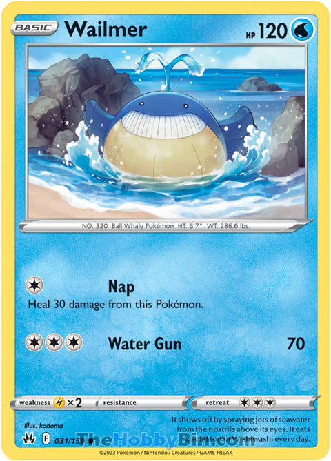 Wailmer #31/159 Common - Crown Zenith Pokemon card