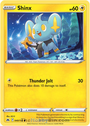 0040 Shinx Common Crown Zenith