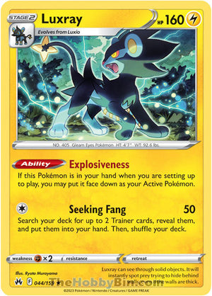 0044 Luxray Rare Crown Zenith
