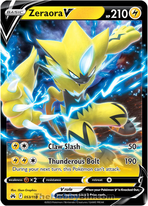 Zeraora V #53/159 Ultra Rare - Crown Zenith Pokemon card