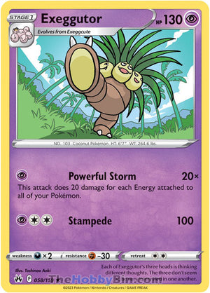 0058 Exeggutor Rare Crown Zenith