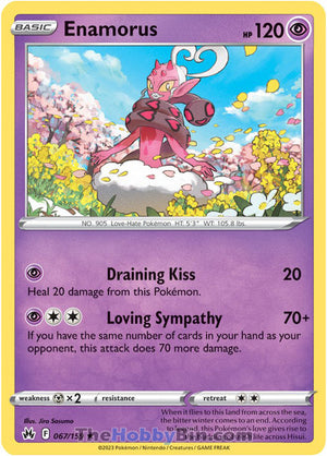 0067 Enamorus Rare Crown Zenith