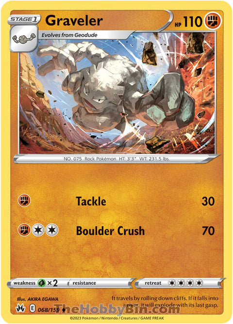 Graveler Crown Zenith Uncommon #068/159