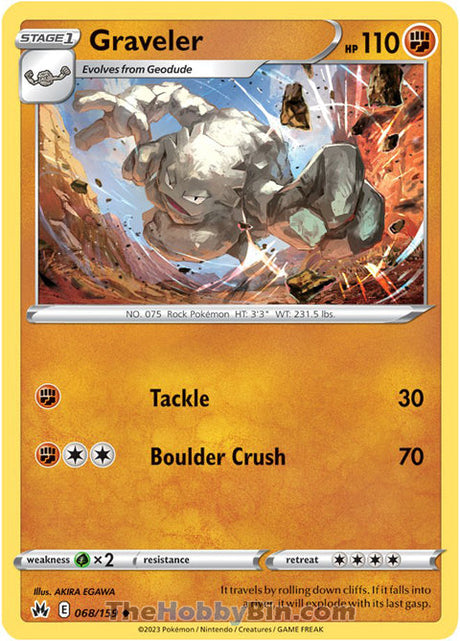 Graveler Crown Zenith Uncommon #068/159