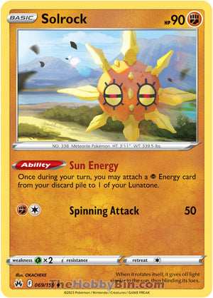 0069 Solrock Uncommon Crown Zenith