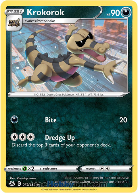 Krokorok #79/159 Uncommon - Crown Zenith Pokemon card