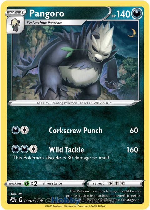Pangoro #80/159 Rare - Crown Zenith Pokemon card