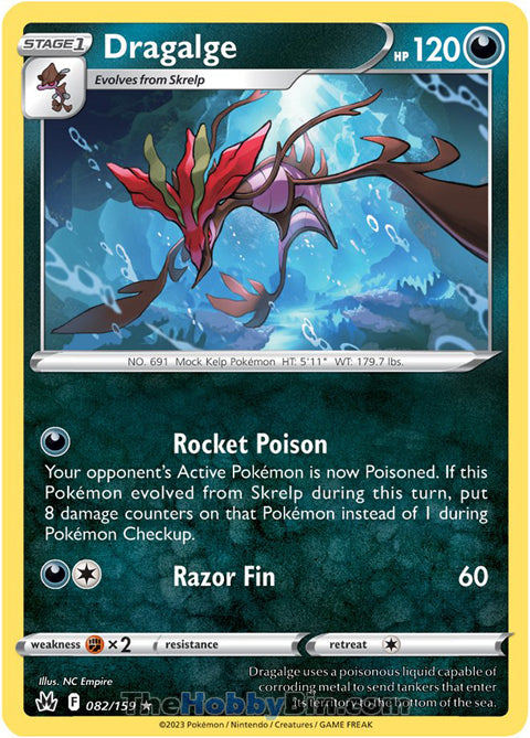 0082 Dragalge Rare Crown Zenith