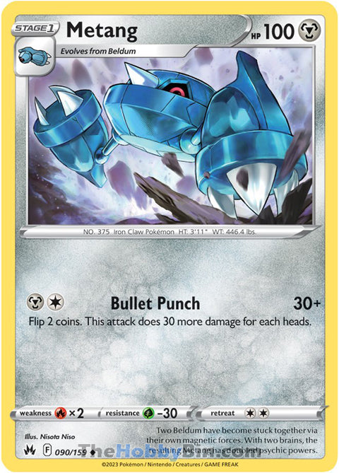 Metang #90/159 Uncommon - Crown Zenith Pokemon card