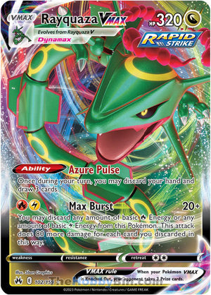 0102 Rayquaza VMAX Ultra Rare Crown Zenith