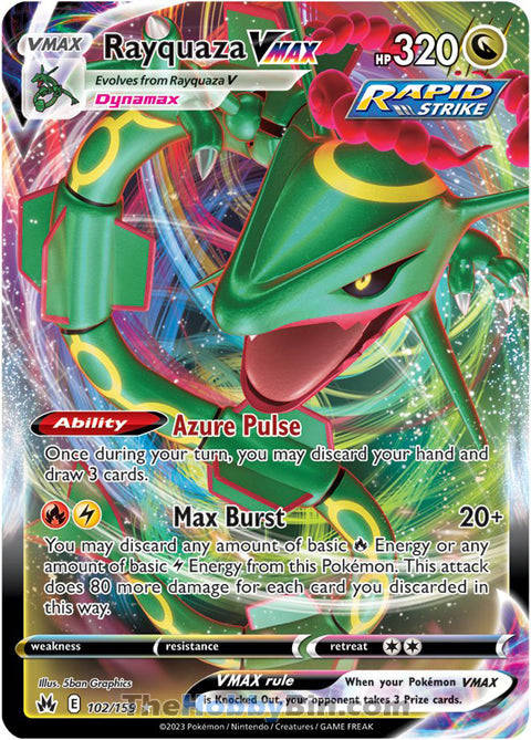 Rayquaza VMAX #102/159 Ultra Rare - Crown Zenith Pokemon card