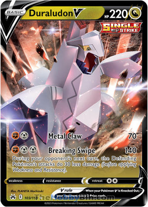 0103 Duraludon V Ultra Rare Crown Zenith