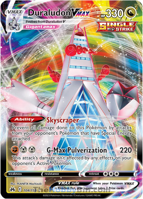 Duraludon VMAX #104/159 Ultra Rare - Crown Zenith Pokemon card