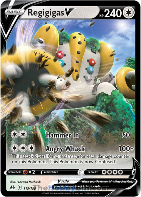 Regigigas V #113/159 Ultra Rare - Crown Zenith Pokemon card
