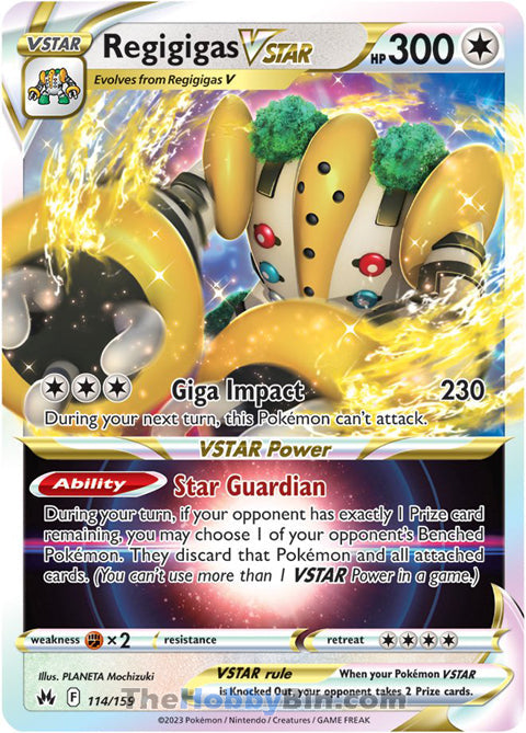 Regigigas VSTAR #114/159 Ultra Rare - Crown Zenith Pokemon card