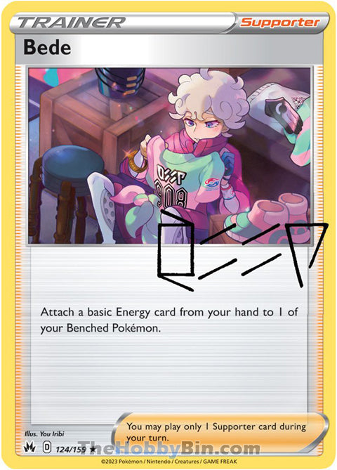 Bede #124/159 Holo Rare - Crown Zenith Pokemon card