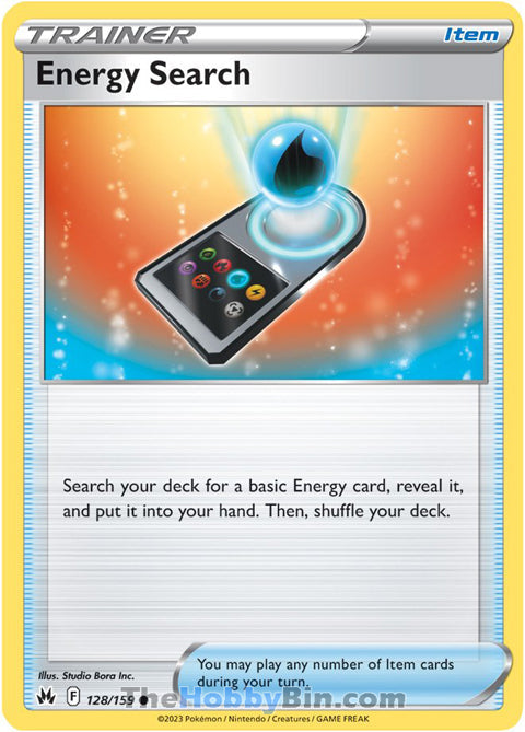 Energy Search #128/159 Common - Crown Zenith Pokemon card