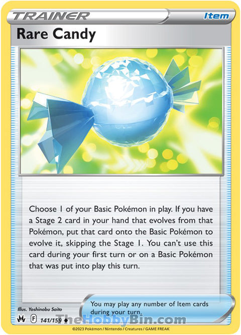 Rare Candy #141/159 Uncommon - Crown Zenith Pokemon card