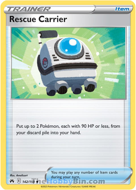 Rescue Carrier #142/159 Uncommon - Crown Zenith Pokemon card