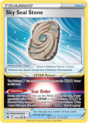 0143 Sky Seal Stone Holo Rare Crown Zenith