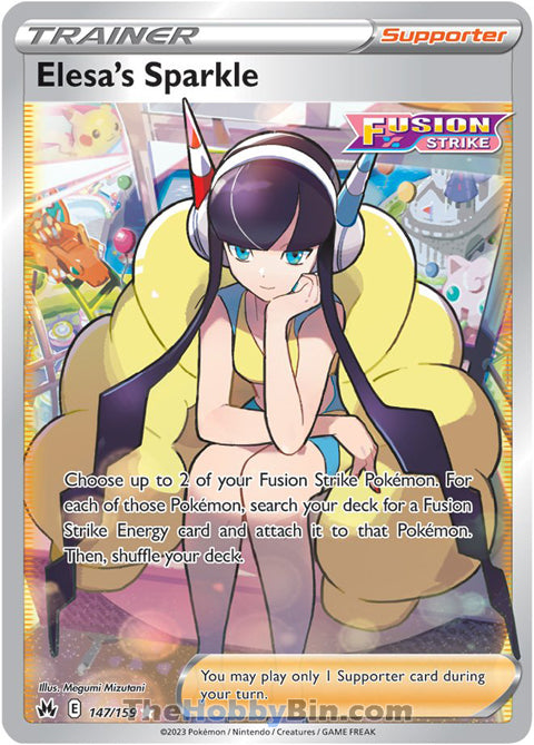 0147 Elesa's Sparkle Ultra Rare Crown Zenith