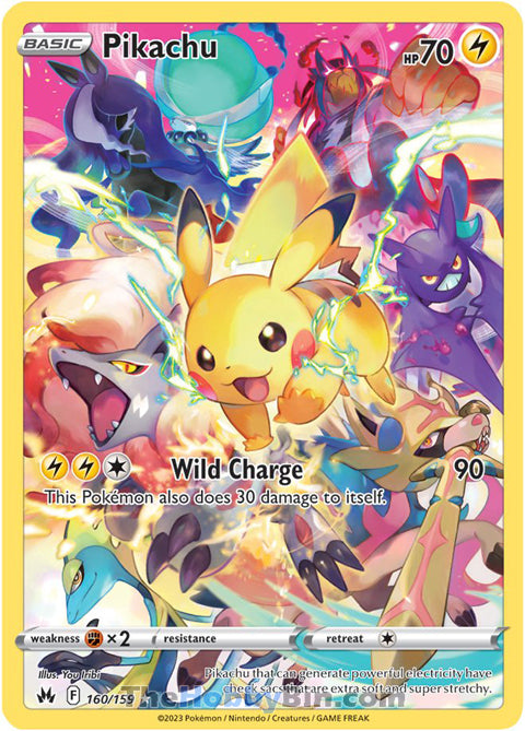 Pikachu #160/159 Secret Rare - Crown Zenith Pokemon card