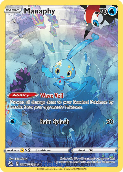 Manaphy #GG06/GG70 Ultra Rare - Crown Zenith Pokemon card