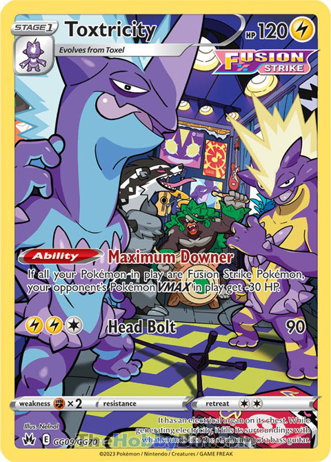 Toxtricity #GG09/GG70 Ultra Rare - Crown Zenith Pokemon card