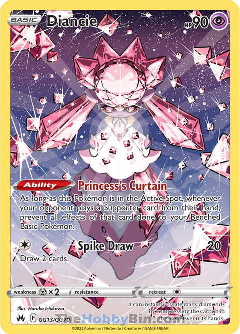 Diancie #GG13/GG70 Ultra Rare - Crown Zenith Pokemon card
