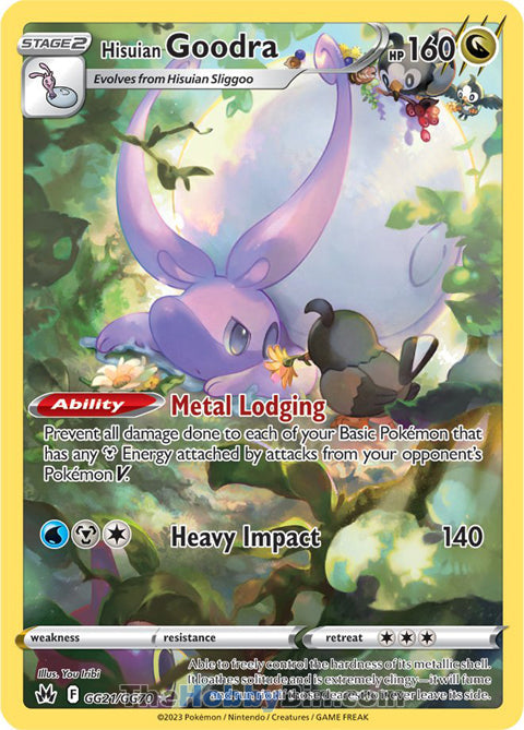 Hisuian Goodra #GG21/GG70 Ultra Rare - Crown Zenith Pokemon card
