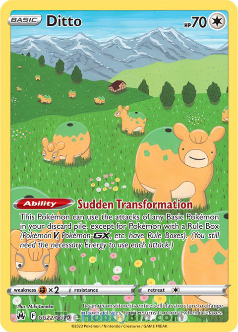 Ditto #GG22/GG70 Ultra Rare - Crown Zenith Pokemon card