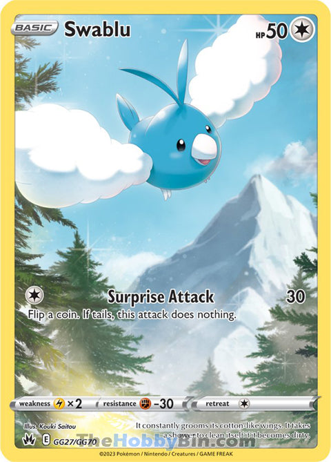 Swablu #GG27/GG70 Ultra Rare - Crown Zenith Pokemon card