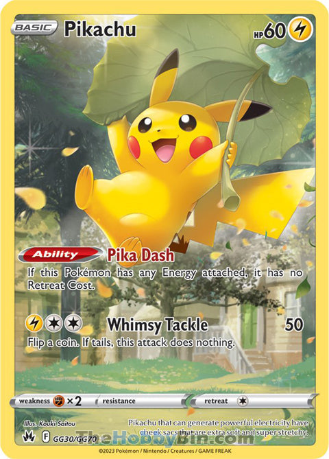 Pikachu #GG30/GG70 Ultra Rare - Crown Zenith Pokemon card