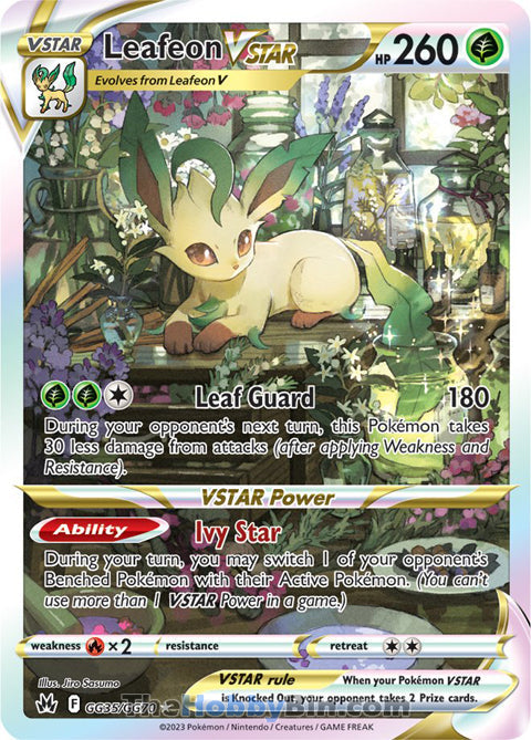 Leafeon VSTAR #GG35/GG70 Ultra Rare - Crown Zenith Pokemon card