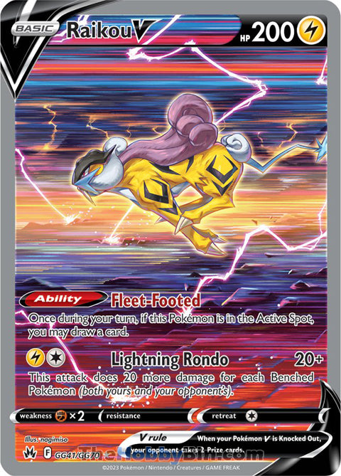 Raikou V #GG41/GG70 Ultra Rare - Crown Zenith Pokemon card