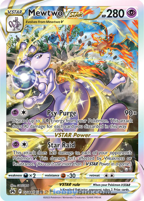 Mewtwo VSTAR #GG44/GG70 Ultra Rare - Crown Zenith Pokemon card