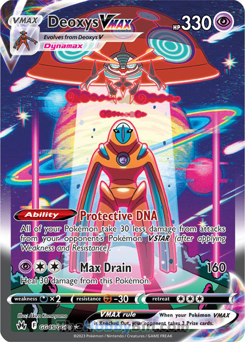 Deoxys VMAX #GG45/GG70 Ultra Rare - Crown Zenith Pokemon card