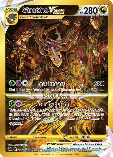 Giratina VSTAR #GG69/GG70 Secret Rare - Crown Zenith Pokemon card
