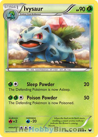 Ivysaur #2/108 Uncommon - Dark Explorers Pokemon card