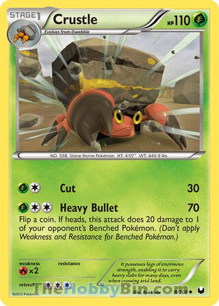 Crustle #8/108 Uncommon - Dark Explorers Pokemon card