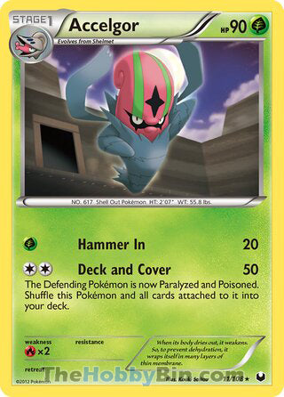 Accelgor #11/108 Rare - Dark Explorers Pokemon card