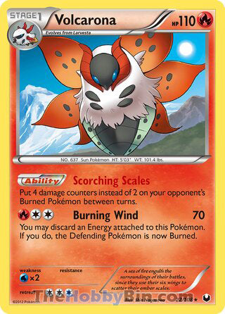 Volcarona #22/108 Holo Rare - Dark Explorers Pokemon card