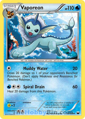 0025 Vaporeon Uncommon Dark Explorers