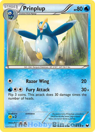 Prinplup #28/108 Uncommon - Dark Explorers Pokemon card