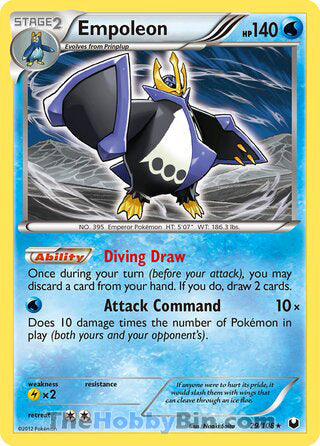 Empoleon #29/108 Holo Rare - Dark Explorers Pokemon card