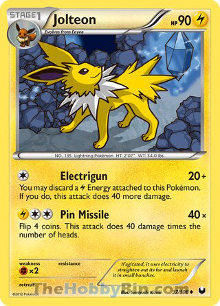 Jolteon Dark Explorers Uncommon #37/108