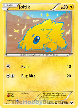 Joltik #41/108 Common - Dark Explorers Pokemon card