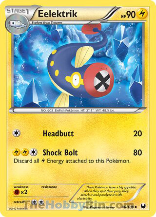 Eelektrik #46/108 Uncommon - Dark Explorers Pokemon card
